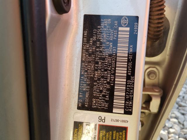 Photo 9 VIN: 4T4BF1FK0DR324491 - TOYOTA CAMRY L 