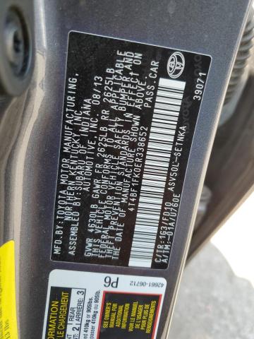 Photo 12 VIN: 4T4BF1FK0ER338652 - TOYOTA CAMRY L 