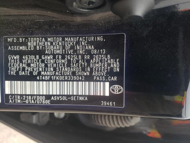 Photo 11 VIN: 4T4BF1FK0ER339042 - TOYOTA CAMRY L 