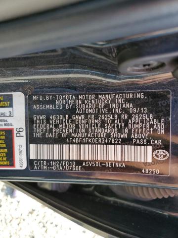 Photo 11 VIN: 4T4BF1FK0ER347822 - TOYOTA CAMRY L 