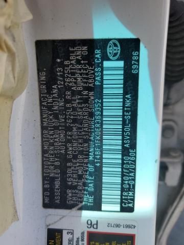 Photo 11 VIN: 4T4BF1FK0ER369352 - TOYOTA CAMRY L 