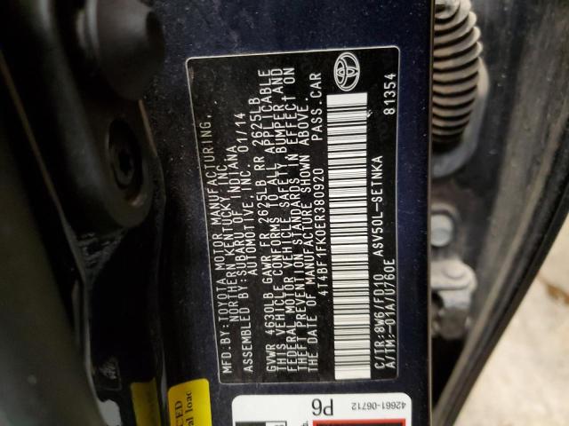 Photo 12 VIN: 4T4BF1FK0ER380920 - TOYOTA CAMRY 