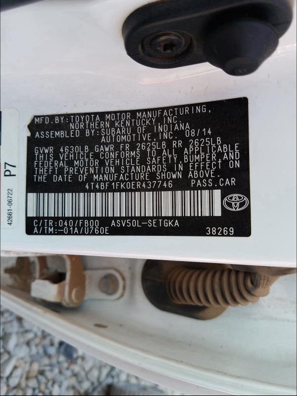 Photo 9 VIN: 4T4BF1FK0ER437746 - TOYOTA CAMRY L 