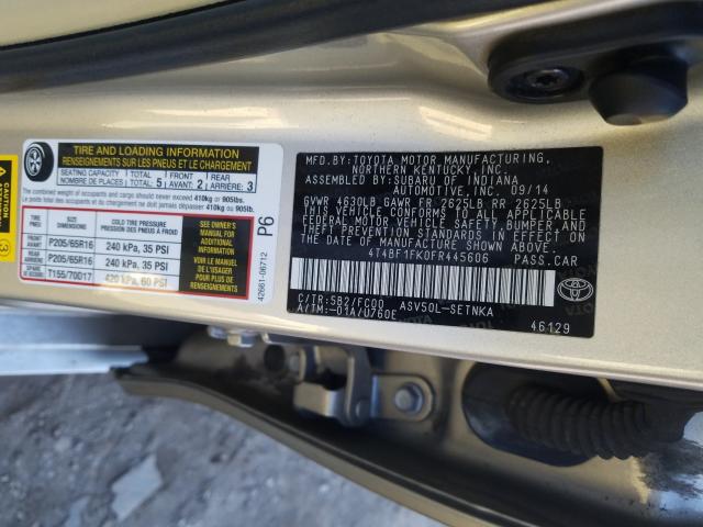 Photo 9 VIN: 4T4BF1FK0FR445606 - TOYOTA CAMRY LE 