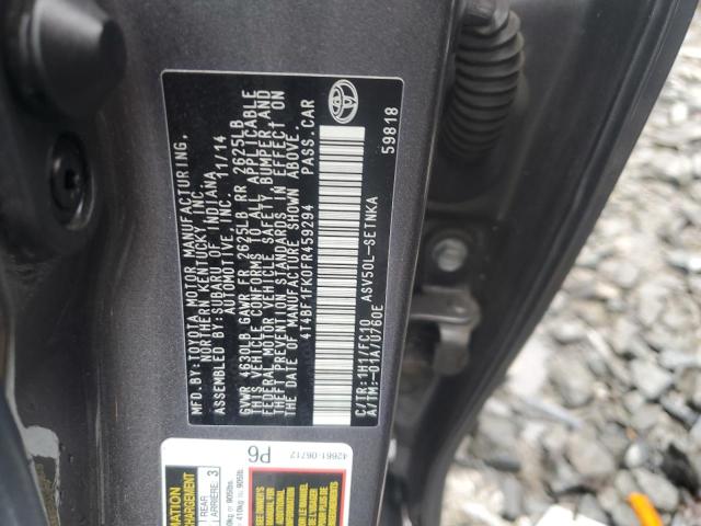 Photo 11 VIN: 4T4BF1FK0FR459294 - TOYOTA CAMRY LE 