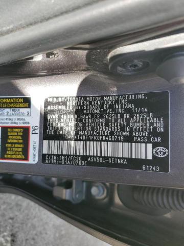 Photo 9 VIN: 4T4BF1FK0FR460719 - TOYOTA CAMRY LE 