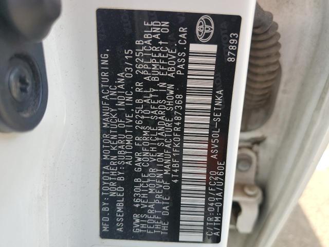 Photo 12 VIN: 4T4BF1FK0FR487368 - TOYOTA CAMRY LE 