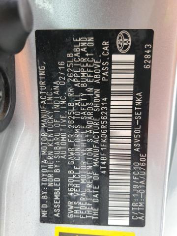 Photo 11 VIN: 4T4BF1FK0GR562314 - TOYOTA CAMRY 