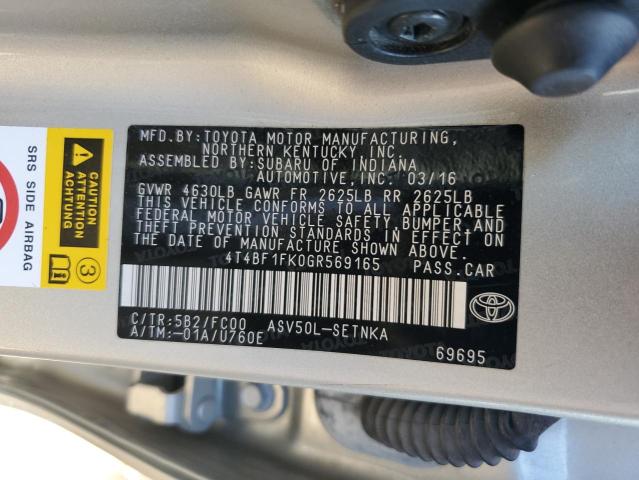 Photo 11 VIN: 4T4BF1FK0GR569165 - TOYOTA CAMRY 