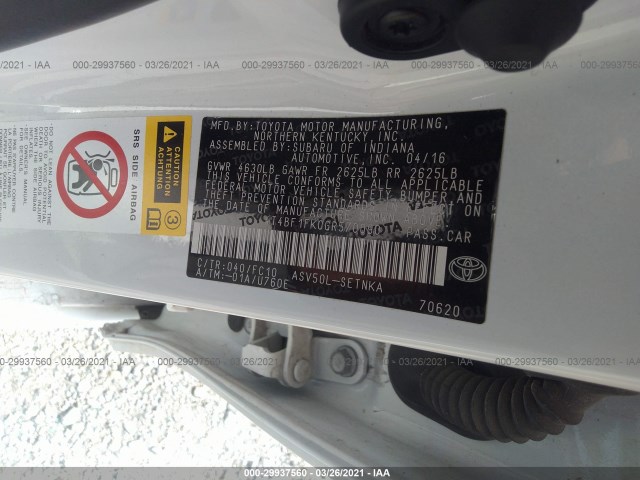 Photo 8 VIN: 4T4BF1FK0GR570090 - TOYOTA CAMRY 