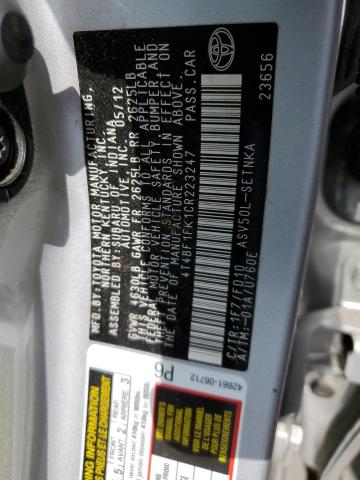 Photo 11 VIN: 4T4BF1FK1CR223247 - TOYOTA CAMRY 