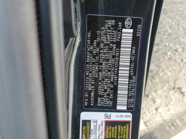 Photo 11 VIN: 4T4BF1FK1CR261822 - TOYOTA CAMRY 