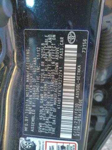 Photo 11 VIN: 4T4BF1FK1CR272741 - TOYOTA CAMRY BASE 