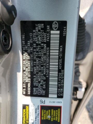 Photo 11 VIN: 4T4BF1FK1DR318926 - TOYOTA CAMRY L 