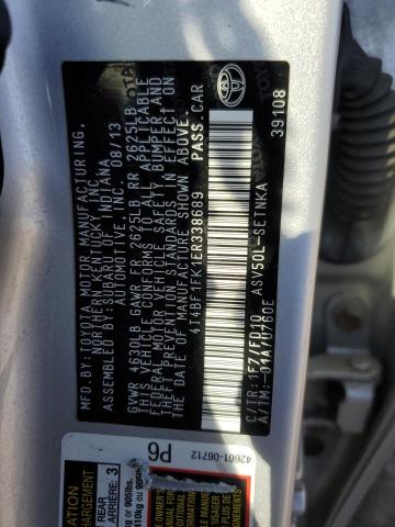 Photo 11 VIN: 4T4BF1FK1ER338689 - TOYOTA CAMRY L 