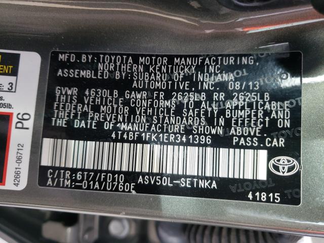 Photo 9 VIN: 4T4BF1FK1ER341396 - TOYOTA CAMRY L 