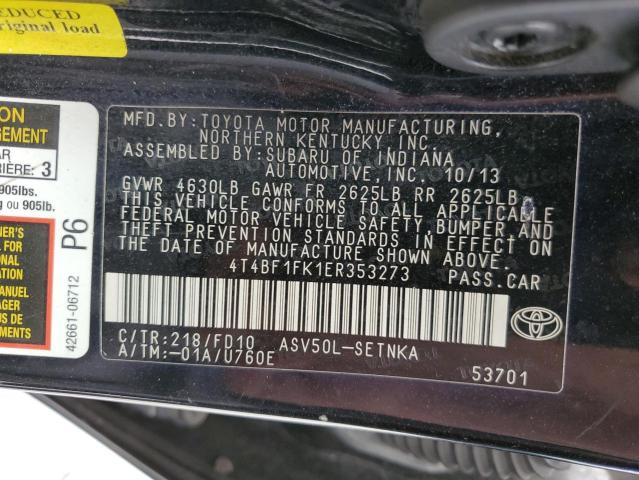 Photo 12 VIN: 4T4BF1FK1ER353273 - TOYOTA CAMRY L 