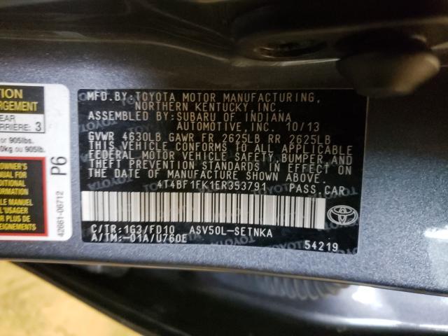 Photo 9 VIN: 4T4BF1FK1ER353791 - TOYOTA CAMRY L 