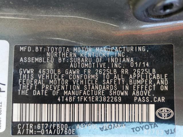 Photo 12 VIN: 4T4BF1FK1ER382269 - TOYOTA CAMRY L 