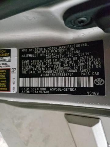 Photo 11 VIN: 4T4BF1FK1ER394731 - TOYOTA CAMRY L 