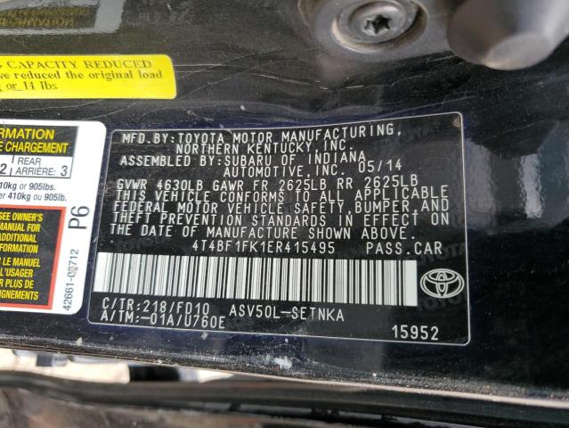 Photo 12 VIN: 4T4BF1FK1ER415495 - TOYOTA CAMRY 