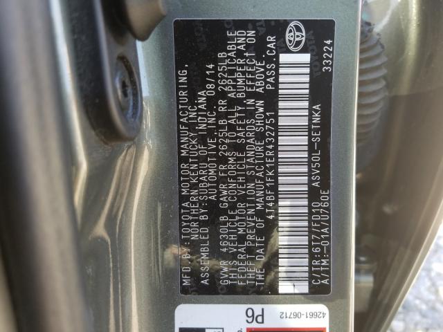 Photo 9 VIN: 4T4BF1FK1ER432751 - TOYOTA CAMRY L 