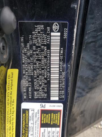 Photo 11 VIN: 4T4BF1FK1FR449499 - TOYOTA CAMRY LE 