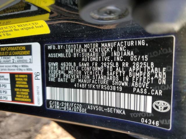 Photo 11 VIN: 4T4BF1FK1FR503819 - TOYOTA CAMRY LE 