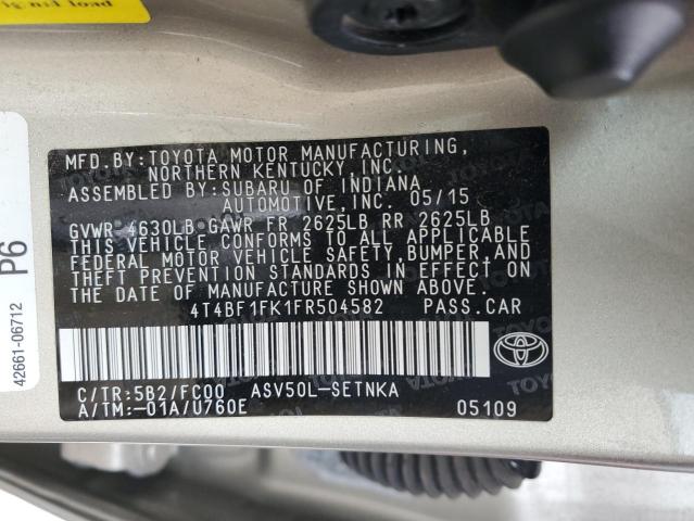 Photo 12 VIN: 4T4BF1FK1FR504582 - TOYOTA CAMRY LE 