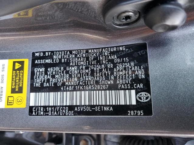 Photo 11 VIN: 4T4BF1FK1GR528267 - TOYOTA CAMRY LE 