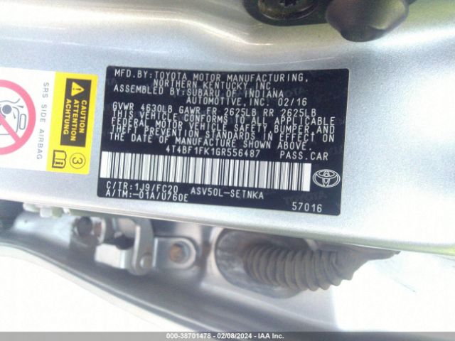 Photo 8 VIN: 4T4BF1FK1GR556487 - TOYOTA CAMRY 