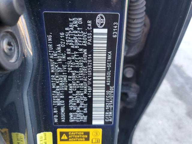 Photo 12 VIN: 4T4BF1FK1GR562614 - TOYOTA CAMRY 