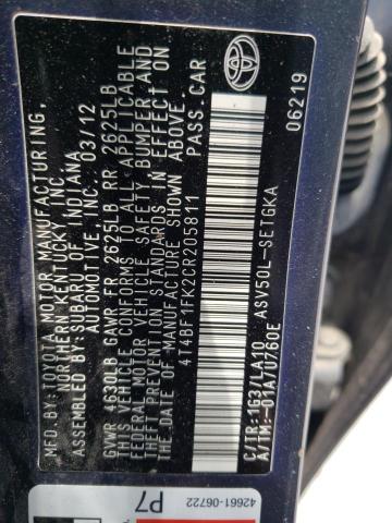 Photo 11 VIN: 4T4BF1FK2CR205811 - TOYOTA CAMRY 