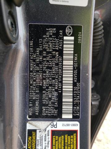 Photo 11 VIN: 4T4BF1FK2DR308387 - TOYOTA CAMRY L 