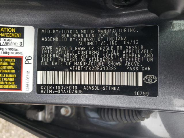 Photo 12 VIN: 4T4BF1FK2DR310382 - TOYOTA CAMRY L 