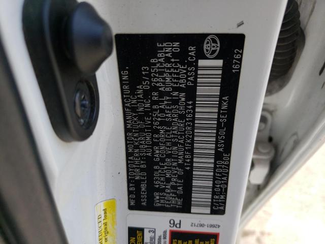 Photo 11 VIN: 4T4BF1FK2DR316344 - TOYOTA CAMRY L 