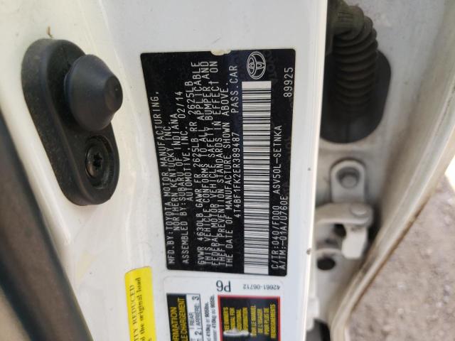 Photo 12 VIN: 4T4BF1FK2ER389487 - TOYOTA CAMRY 