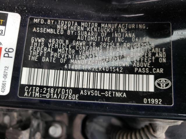 Photo 9 VIN: 4T4BF1FK2ER401542 - TOYOTA CAMRY 