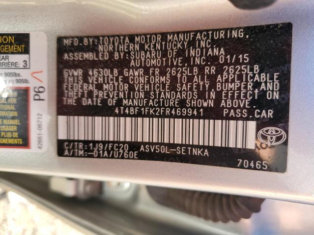 Photo 12 VIN: 4T4BF1FK2FR469941 - TOYOTA CAMRY LE 