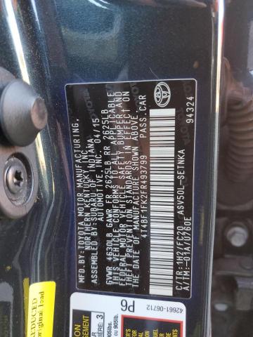 Photo 11 VIN: 4T4BF1FK2FR493799 - TOYOTA CAMRY 