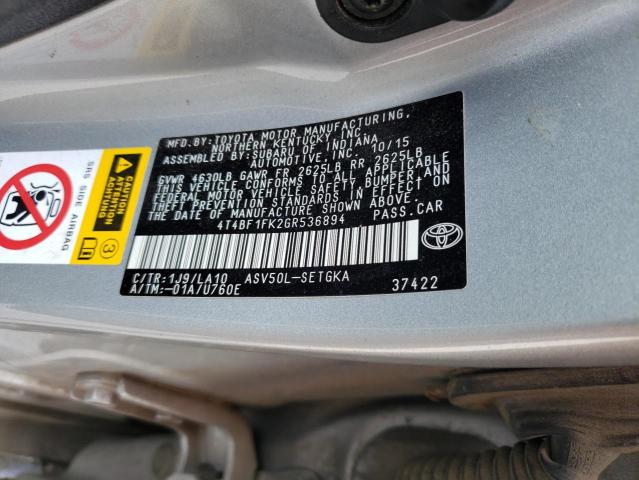 Photo 9 VIN: 4T4BF1FK2GR536894 - TOYOTA CAMRY LE 