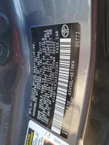 Photo 11 VIN: 4T4BF1FK3CR205364 - TOYOTA CAMRY 