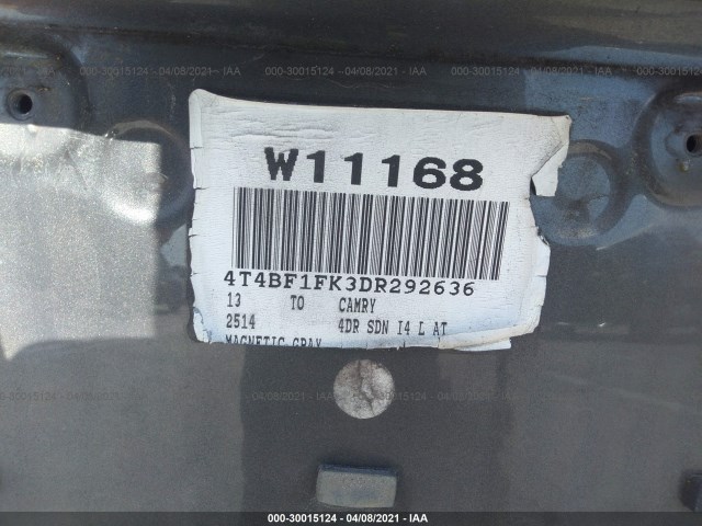 Photo 8 VIN: 4T4BF1FK3DR292636 - TOYOTA CAMRY 