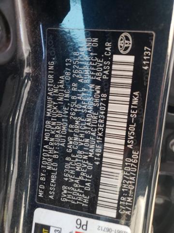 Photo 9 VIN: 4T4BF1FK3ER340718 - TOYOTA CAMRY L 