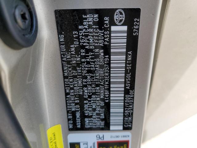 Photo 11 VIN: 4T4BF1FK3ER357194 - TOYOTA CAMRY L 