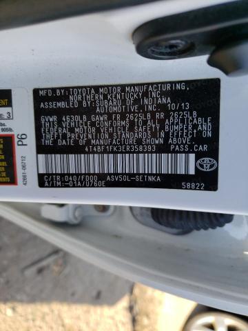 Photo 9 VIN: 4T4BF1FK3ER358393 - TOYOTA CAMRY L 