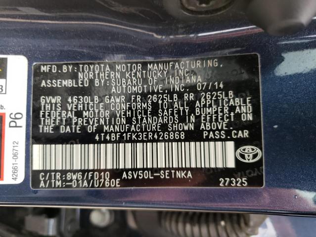 Photo 11 VIN: 4T4BF1FK3ER426868 - TOYOTA CAMRY L 