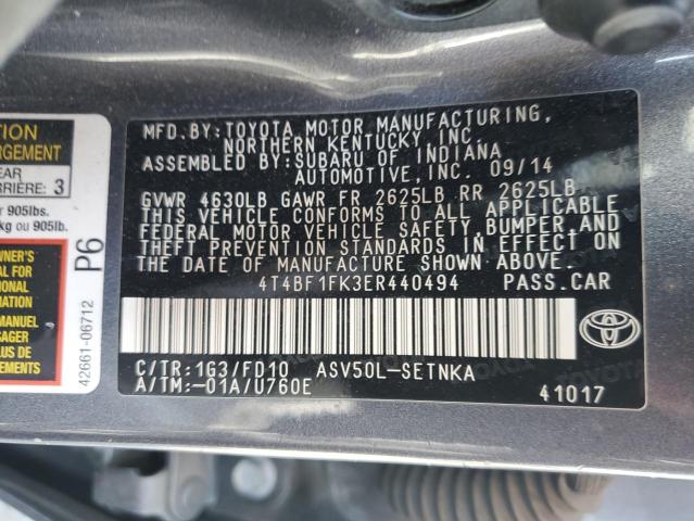 Photo 11 VIN: 4T4BF1FK3ER440494 - TOYOTA CAMRY 