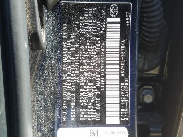 Photo 9 VIN: 4T4BF1FK3FR446474 - TOYOTA CAMRY 