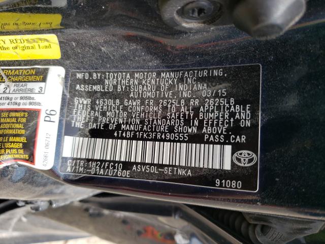 Photo 9 VIN: 4T4BF1FK3FR490555 - TOYOTA CAMRY LE 